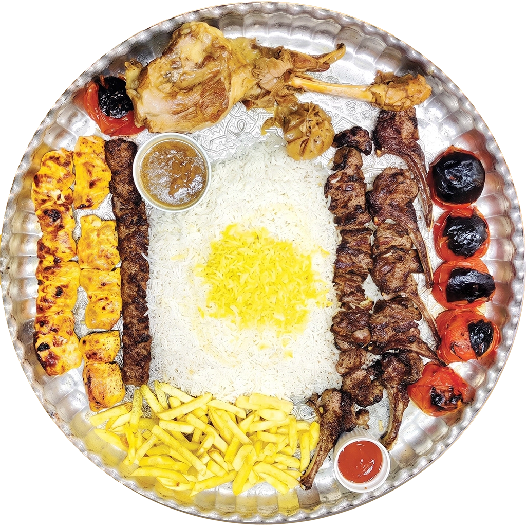 Persian Imperial Platter at MR KABAB Persian Restaurant in Tbilisi