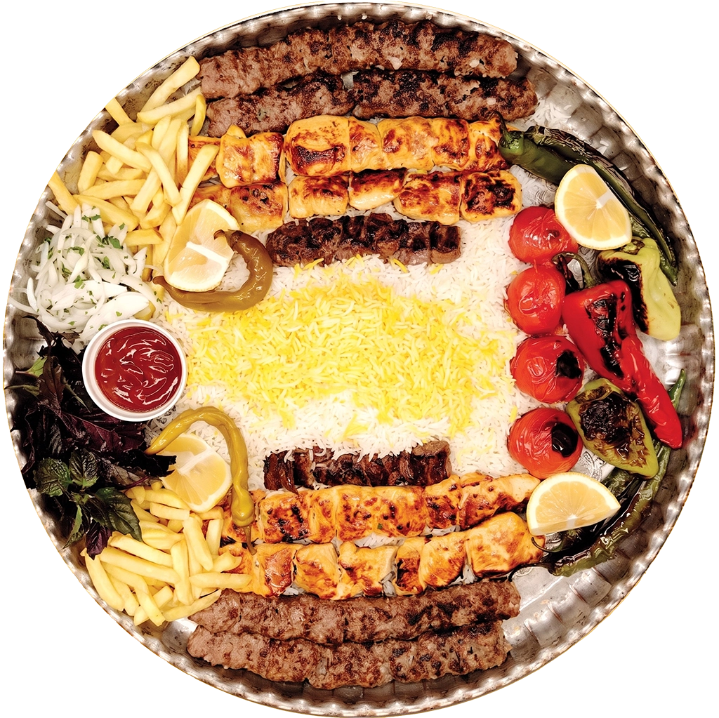 Persian King's Platter at MR KABAB Persian Restaurant in Tbilisi