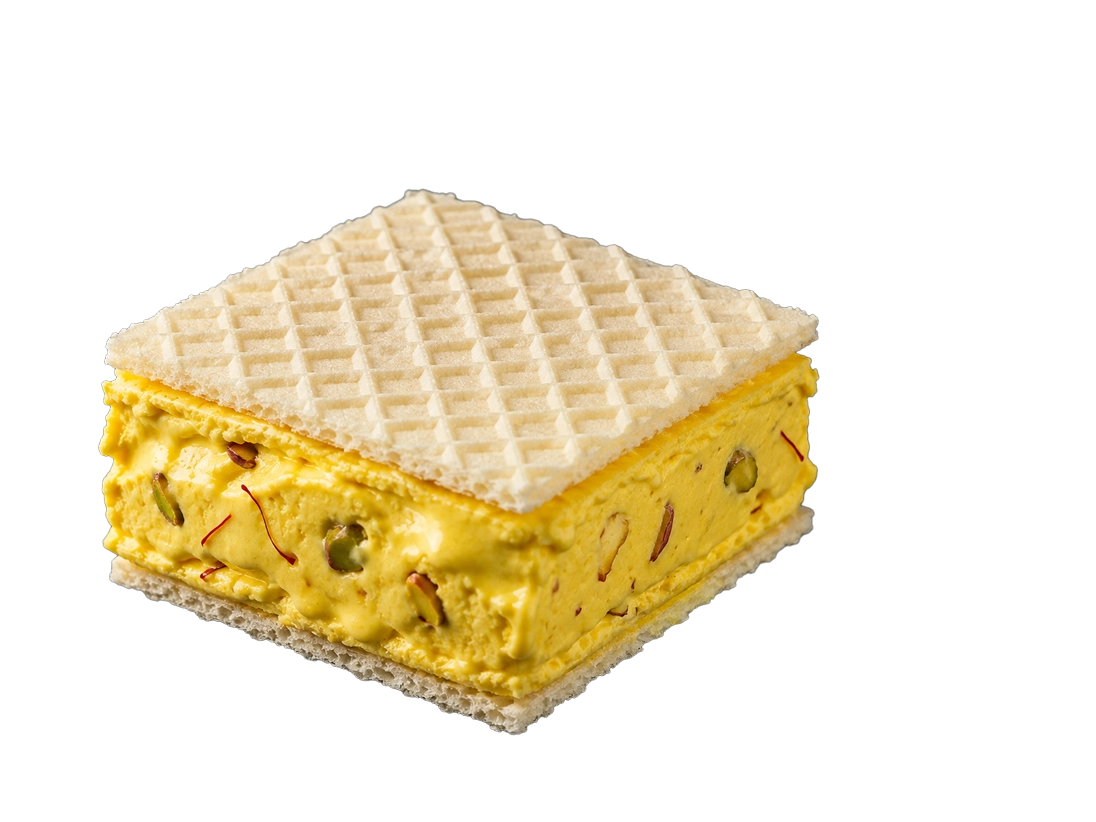 Persian Saffron Ice Cream Sandwich