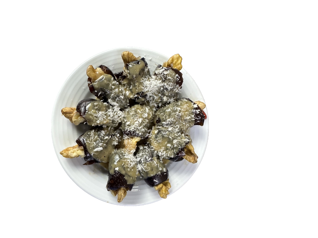 Stuffed Dates with Walnuts & Tahini