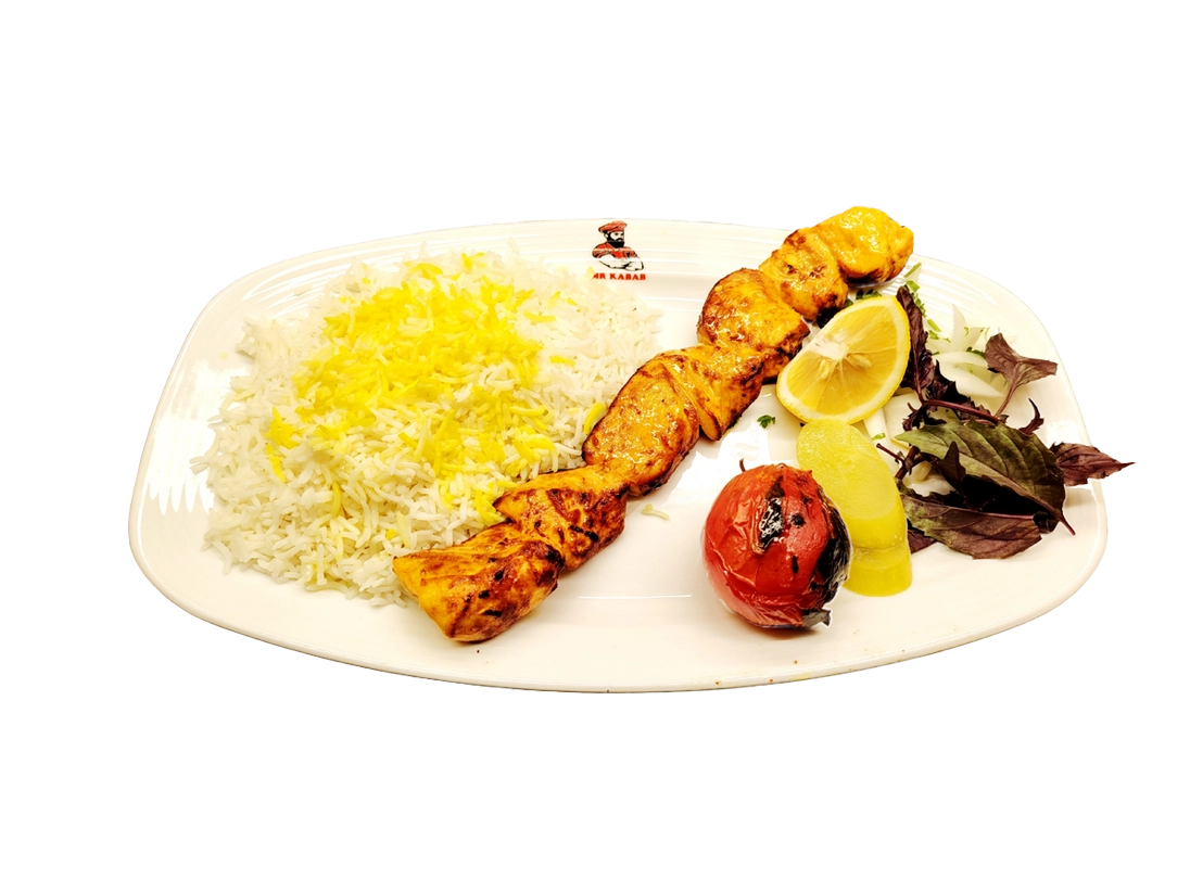Boneless Chicken Kabab with Rice