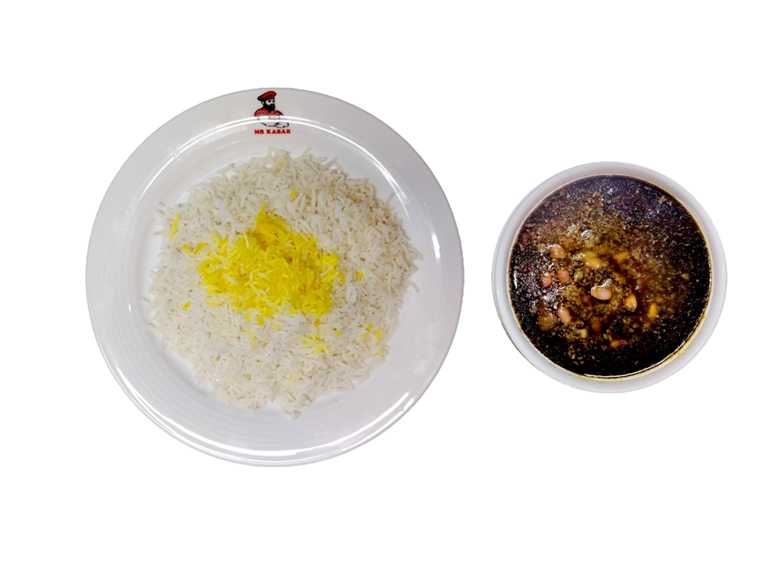 Ghormeh Sabzi with Rice